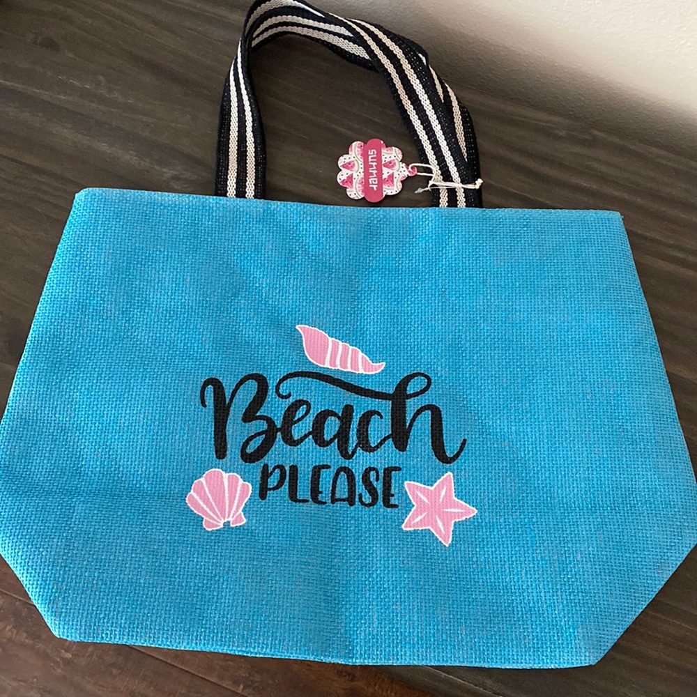 Blue beach bag